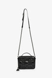 Christian Dior Black Puff Cannage Zip Around Chain 'Caro Box' Bag