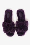 Hermes Violet Shearling 'Oran' Sandals Size 38