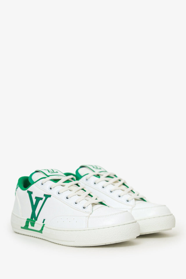 Louis Vuitton White/Green Charlie Sneaker Size 38