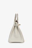 Hermes 2023 Pearl Grey Clemence/Alligator Birkin 25