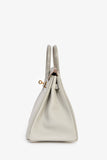 Hermes 2023 Pearl Grey Clemence/Alligator Birkin 25