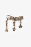 Christian Dior Aged Gold Tone Metal J'ADior Earrings