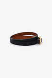 Hermes Black Leather Behapi Double Tour Bracelet GHW