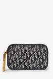 Christian Dior 2019 Blue/Cream Oblique 'Diorquake' Clutch