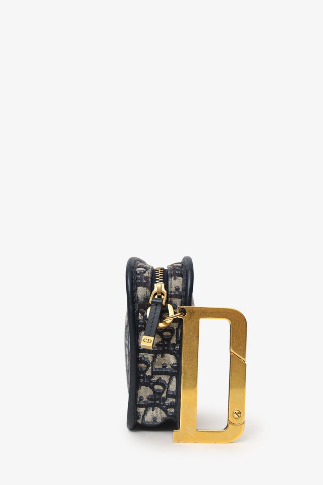 Christian Dior 2019 Blue/Cream Oblique 'Diorquake' Clutch