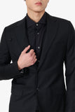Christian Dior Black Wool Single Breasted Blazer With Buttoned Strap Size 46 Mens