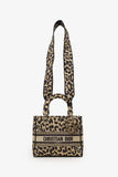 Christian Dior 2021 Leopard Print Canvas Medium Lady Dior Bag with Strap