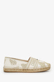 Christian Dior White/Gold Granville Espadrille Size 38