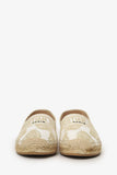 Christian Dior White/Gold Granville Espadrille Size 38
