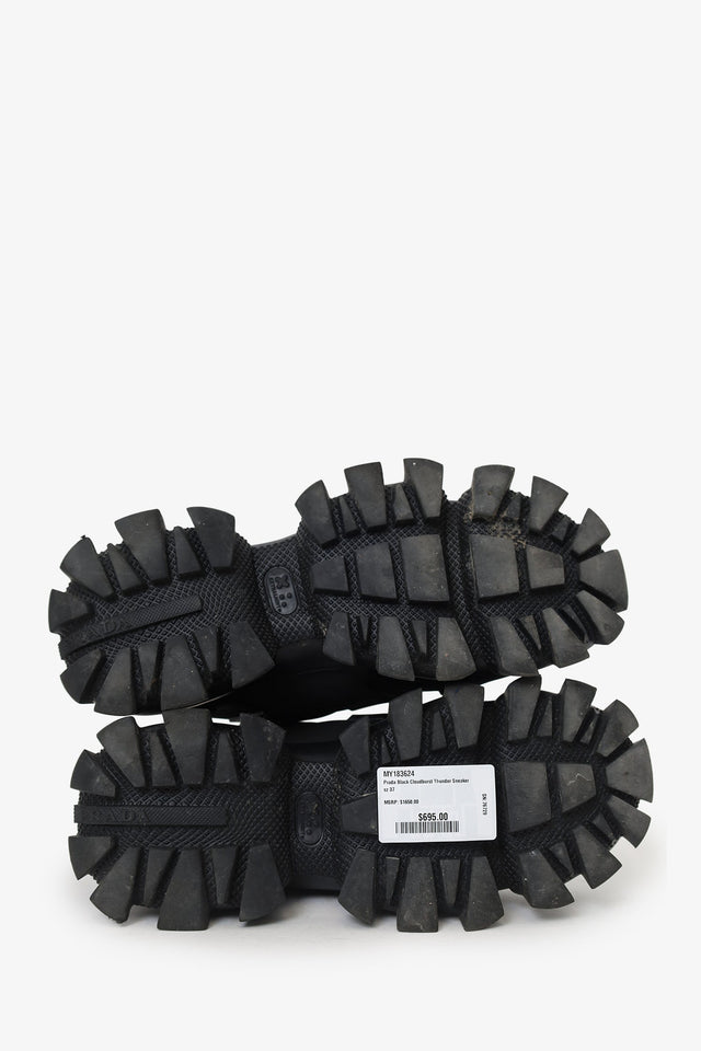 Prada Black Cloudburst Thunder Sneaker Size 37