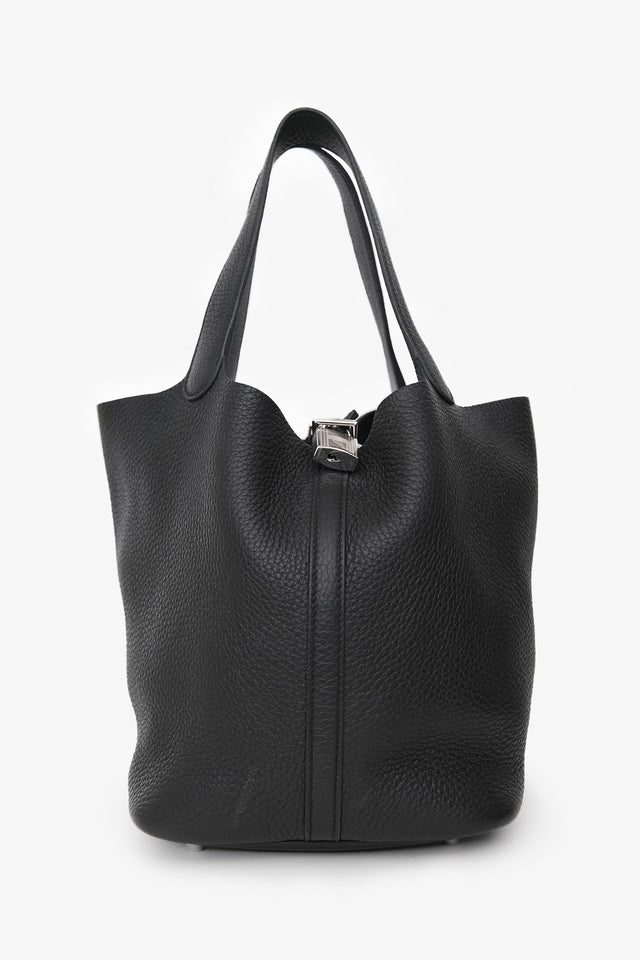 Hermes 2024 Black Clemence Picotin Lock 22 SHW