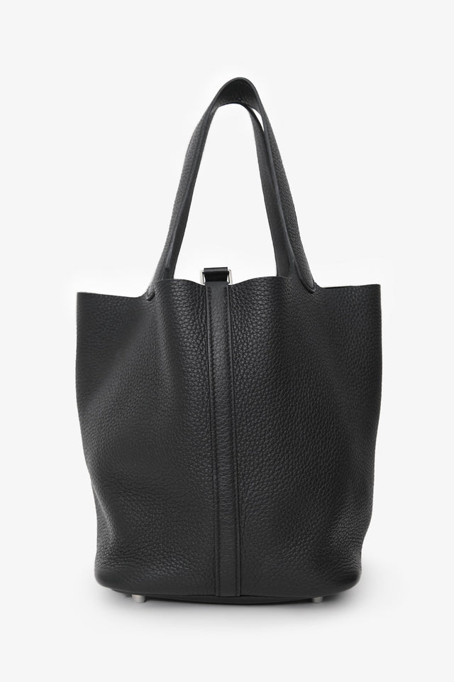 Hermes 2024 Black Clemence Picotin Lock 22 SHW