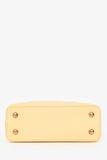 Louis Vuitton Pale Yellow Grained Leather Python Trim Mini Capucines Top Handle with Strap