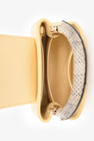 Louis Vuitton Pale Yellow Grained Leather Python Trim Mini Capucines Top Handle with Strap