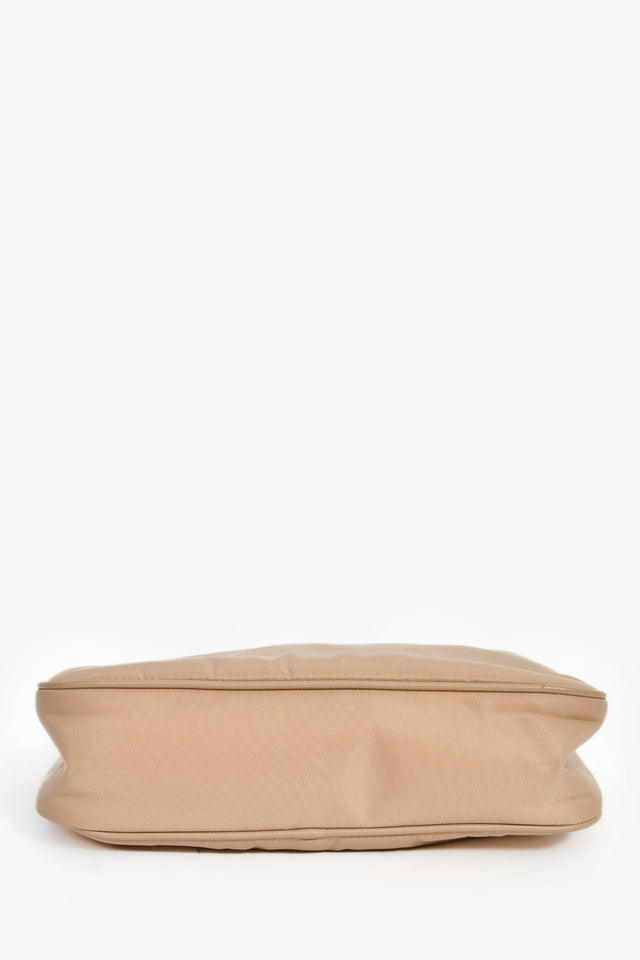 Prada Beige Re-Nylon Re-Edition 2005 Crossbody Bag with Chain & Pouch