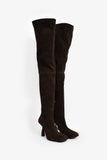 Hermes Brown Suede Over The Knee 'Hurricane 95' Boots Size 37.5