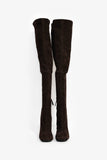 Hermes Brown Suede Over The Knee 'Hurricane 95' Boots Size 37.5