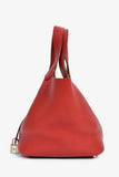 Hermes 2014 Rouge Garance Clemence Leather Picotin Lock 18