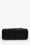 Christian Dior 2019 Black Satin Crystal Embellished Mini Lady Dior With Strap