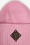 Louis Vuitton Pink Wool LV Initials Monogram Beanie