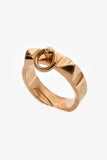 Hermes 18K Rose Gold 'Collier De Chien' Small Model Ring Size 50
