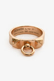 Hermes 18K Rose Gold 'Collier De Chien' Small Model Ring Size 50