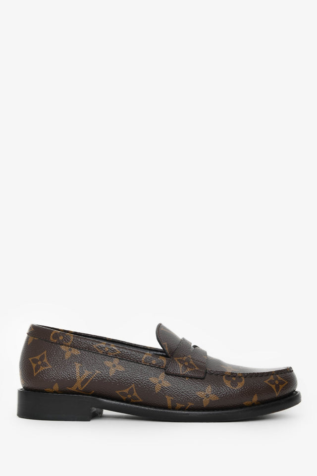 Louis Vuitton Monogram Canvas/Leather Loafers Size 37