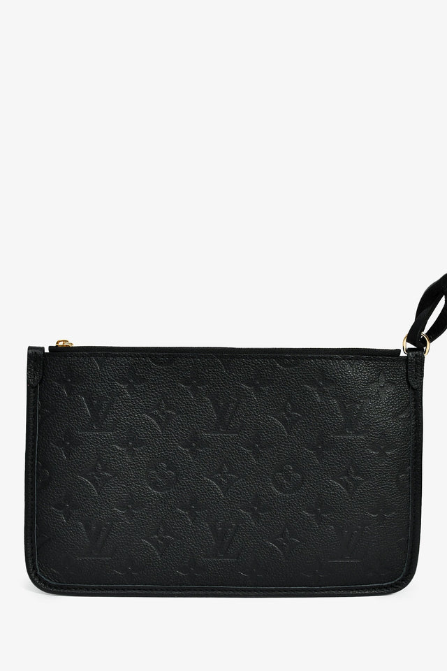 Louis Vuitton Black Empreinte CarryAll MM Hobo Bag