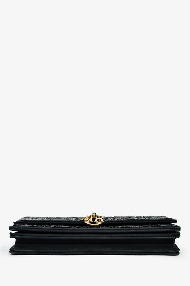 Christian Dior 2023 Black Bead Embellished My Dior Mini Bag With Chain