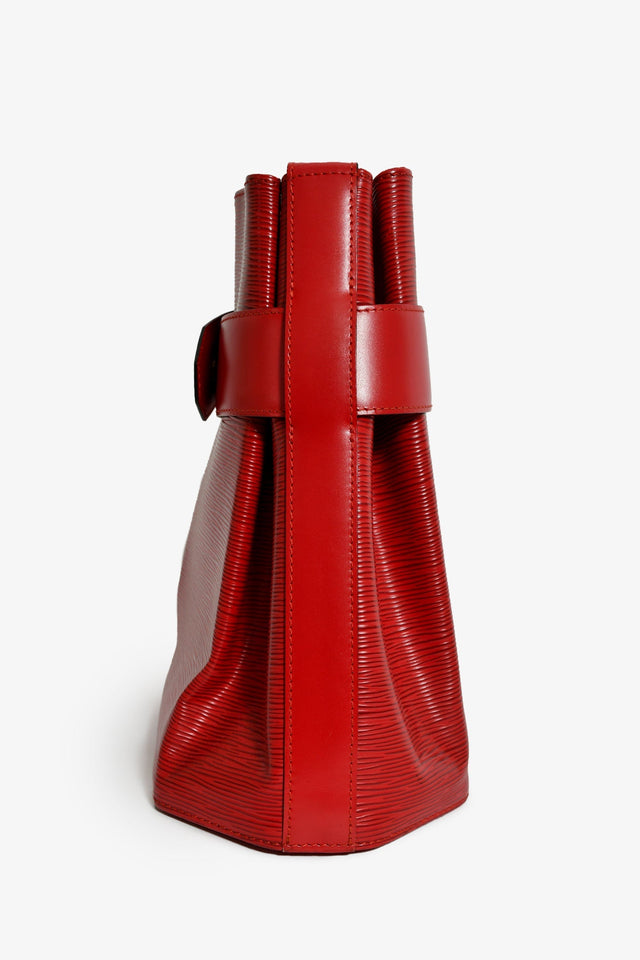 Louis Vuitton 1996 Red Epi Leather 'Sac d'Epaule' Shoulder Bag