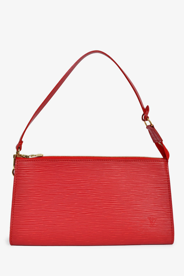 Louis Vuitton 2005 Red Epi Pochette Accessories 24