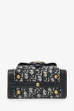 Christian Dior Navy Canvas/Leather Oblique Mini Tote Bag With Strap