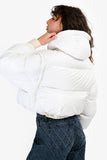 Prada White Logo Cropped Down Jacket Est. Size S
