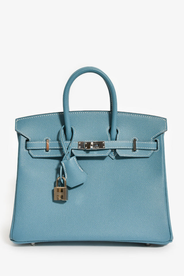 Hermes 2014 Blue Jean Epsom Leather Birkin 25