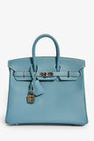 Hermes 2014 Blue Jean Epsom Leather Birkin 25