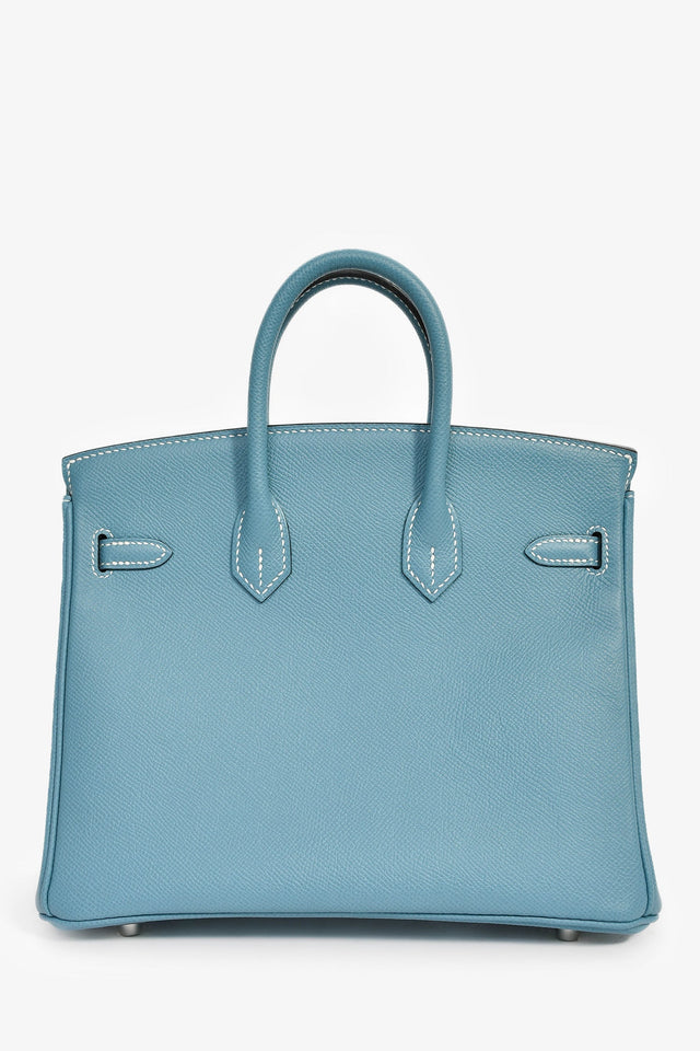 Hermes 2014 Blue Jean Epsom Leather Birkin 25