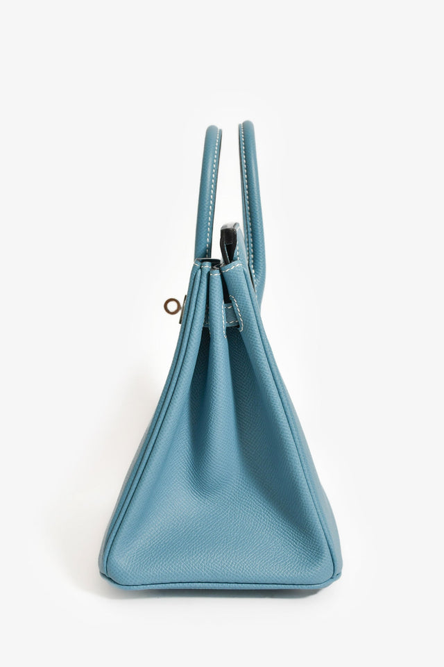 Hermes 2014 Blue Jean Epsom Leather Birkin 25