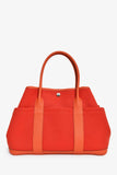 Hermes 2016 Red Canvas/Leather Garden Party Pocket 36 Tote Bag With Strap