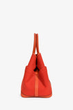 Hermes 2016 Red Canvas/Leather Garden Party Pocket 36 Tote Bag With Strap