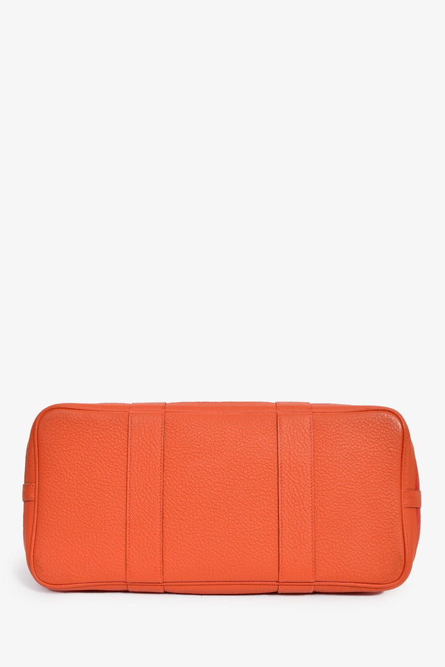 Hermes 2016 Red Canvas/Leather Garden Party Pocket 36 Tote Bag With Strap