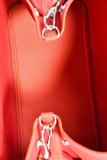 Hermes 2016 Red Canvas/Leather Garden Party Pocket 36 Tote Bag With Strap