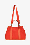 Hermes 2016 Red Canvas/Leather Garden Party Pocket 36 Tote Bag With Strap