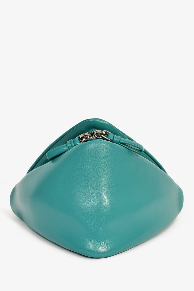 Prada 2021 Green Padded Nappa 'Grace Lux Triangle' Crossbody Bag