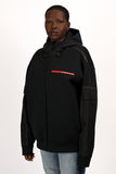 Prada 2022 Black 'Recycled Technical Jersey Hoodie' Size XXL