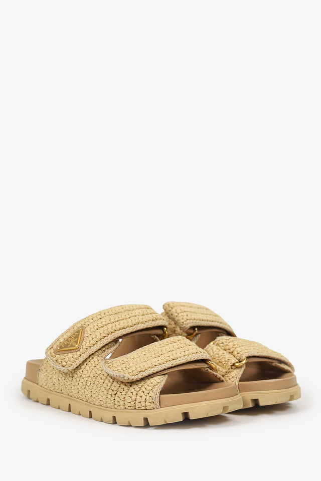 Prada Raffia Sandals Size 36