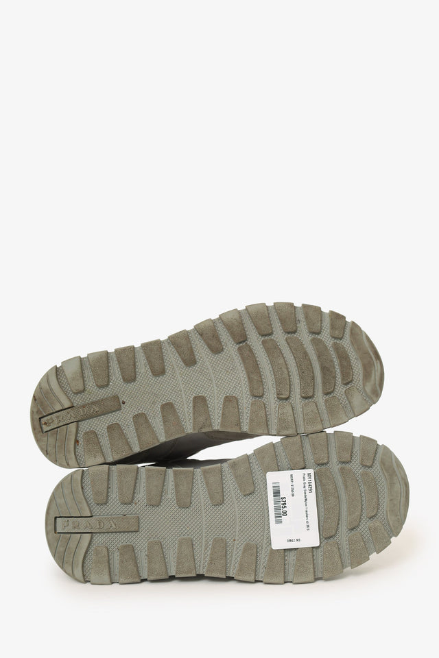 Prada Grey Suede/Nylon Sneakers Size 36.5