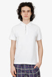 Burberry White Polo 'TB' Embroidered Top Size M Mens
