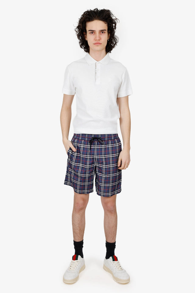 Burberry Navy Nova Check Swim Short Size S Mens