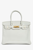 Hermes 2019 Gris Perle Clemence Leather Birkin 30