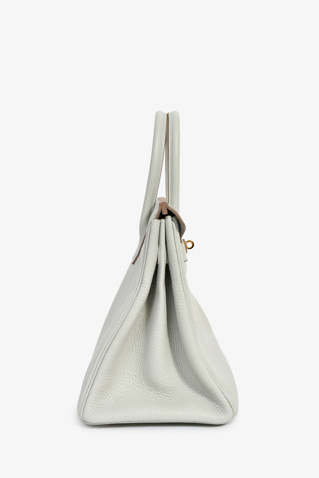 Hermes 2019 Gris Perle Clemence Leather Birkin 30